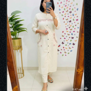 white cotton kurti